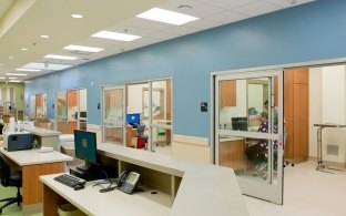 Housing and Healthcare Facility Stockton Inside Health Worker Stations and Patient Rooms