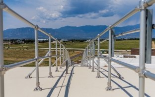 Colorado Springs Utilities Southern Delivery System Metal Railing on Water Storage Tank Rooftop