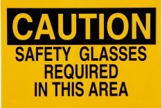 Safety Glasses Sign.