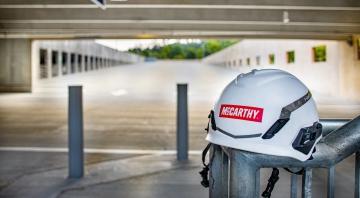 helmet in parking structure