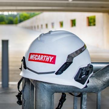 helmet in parking structure