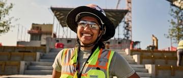 Construction worker on a jobsite.