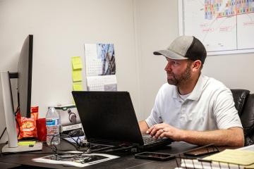 person using computer