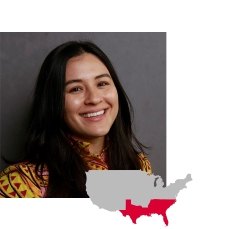 Evonne Brazell headshot with map