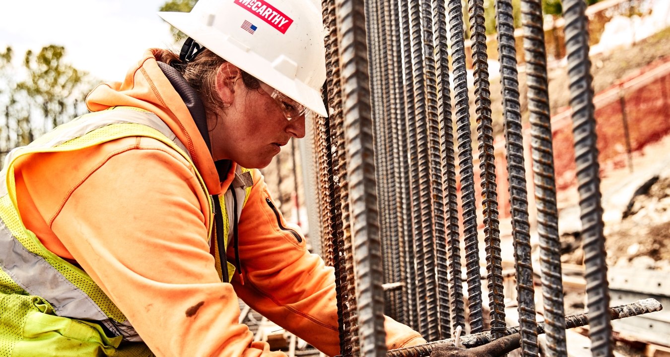 person working on a jobsite