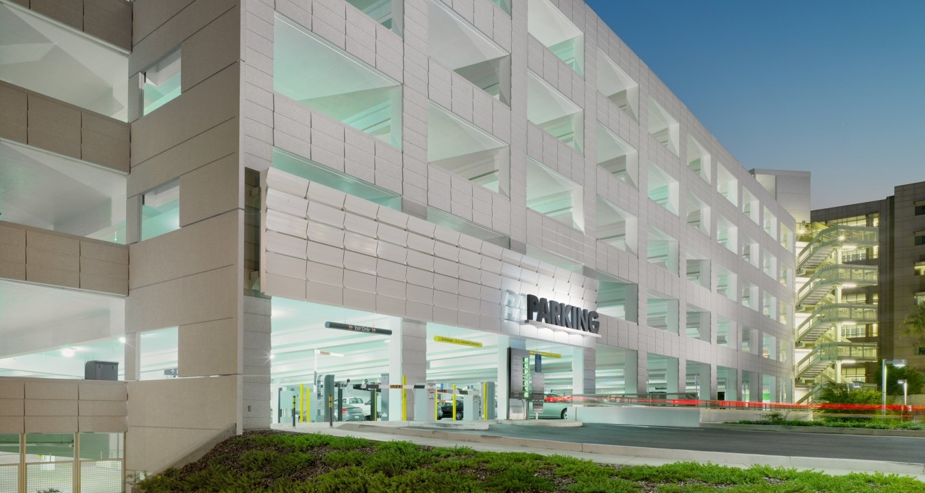 UC Davis Parking Structure Entrance Exterior