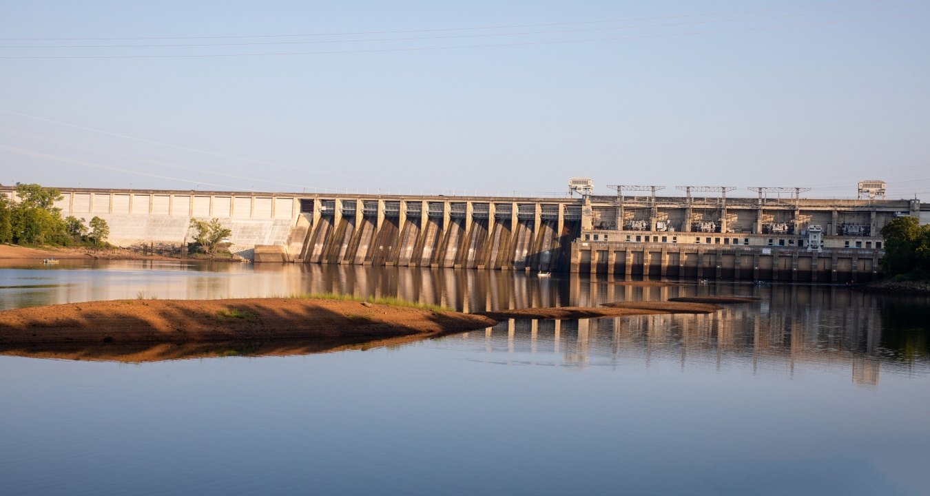 Body of Water and Ameren Bagnell Dam Structure