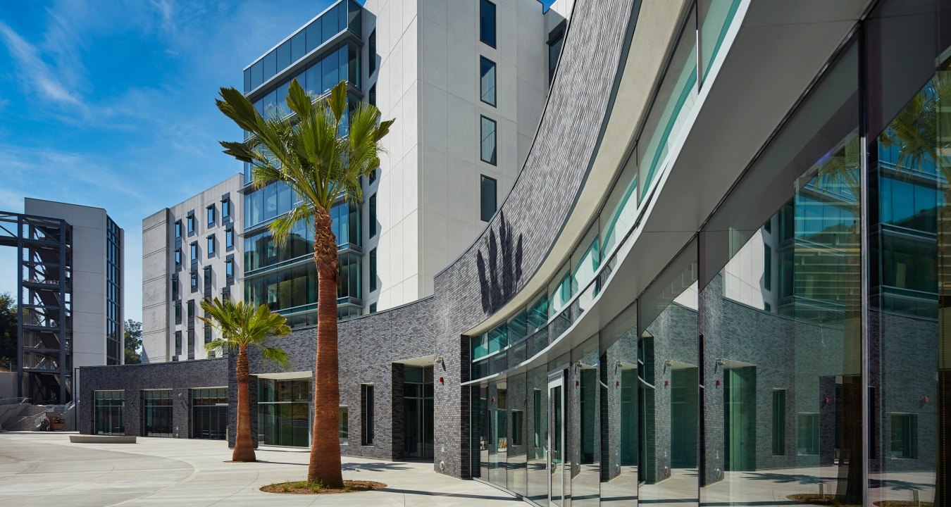 Student housing exterior entrance 