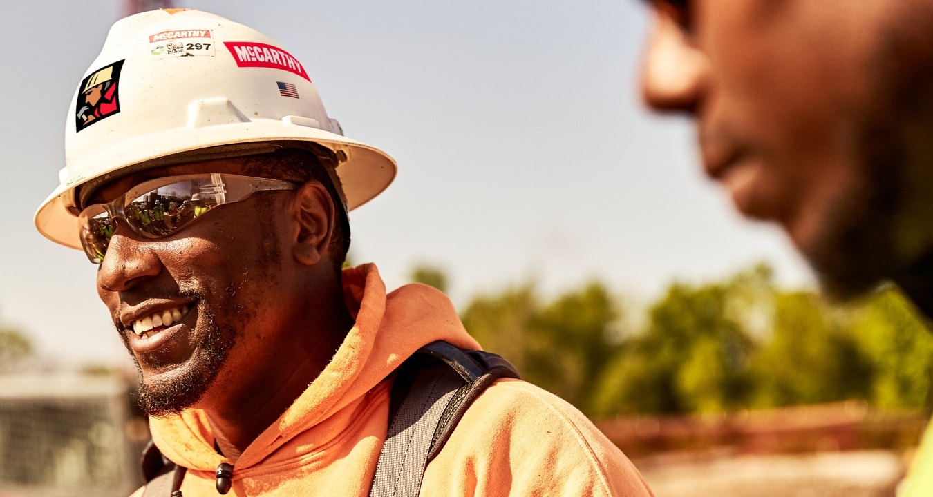 Construction workers on a jobsite.