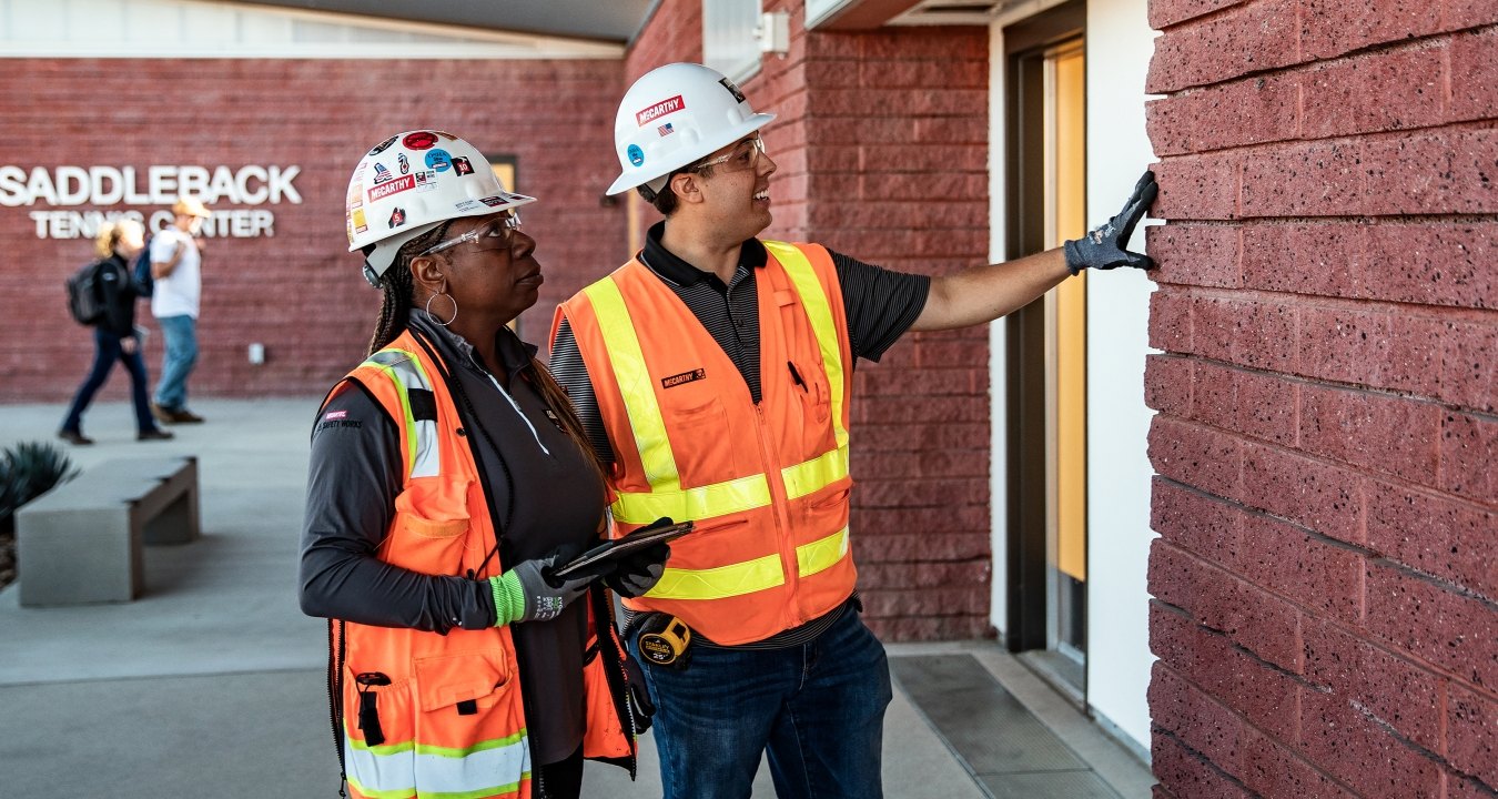 Construction workers on a jobsite.