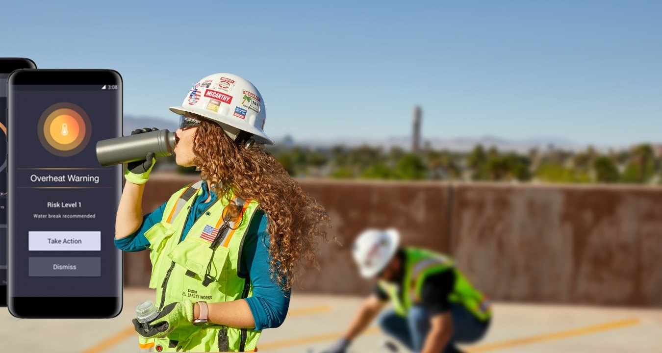 Construction worker on a jobsite. 