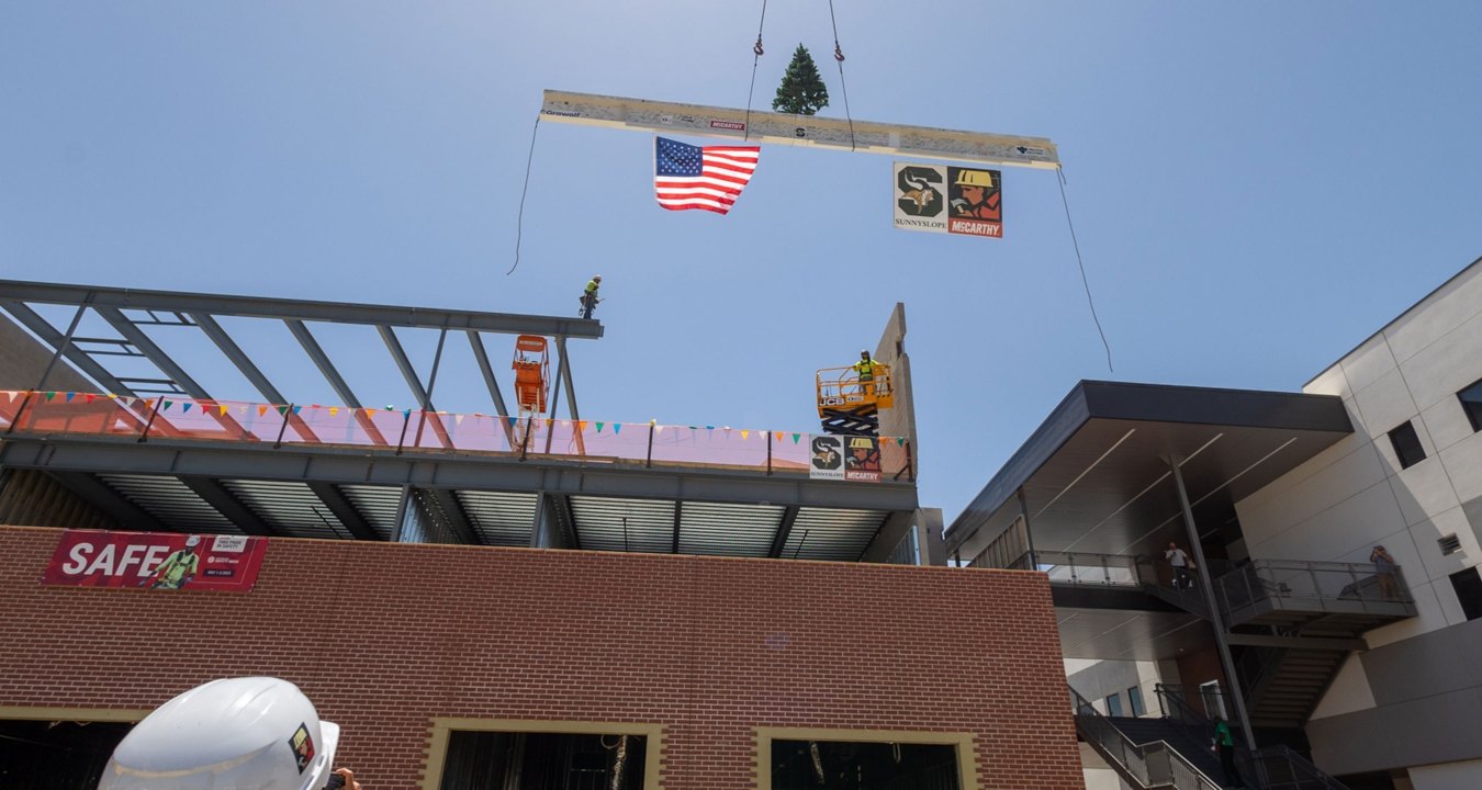 Sunny Slope High School Topping out event.