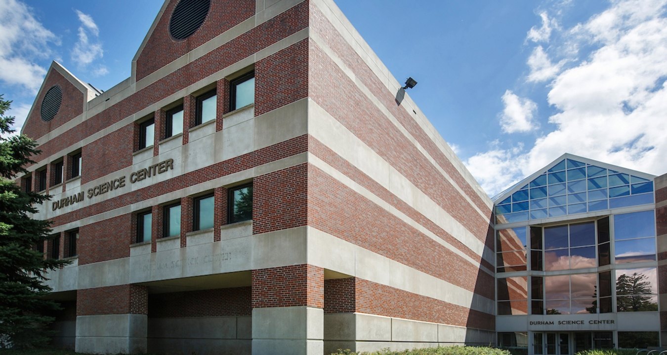 Exterior view of the durham science center. 