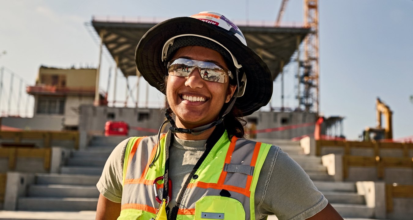 Construction worker on a jobsite.