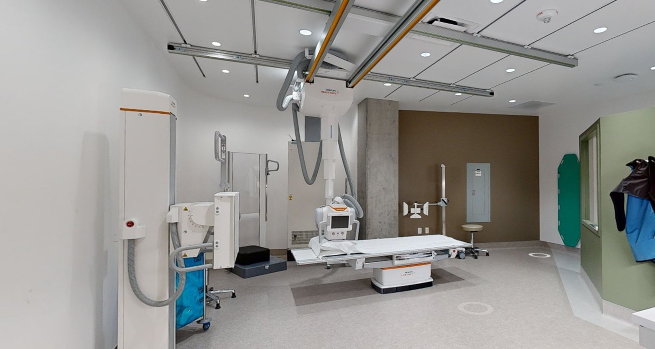 A room with medical equipment