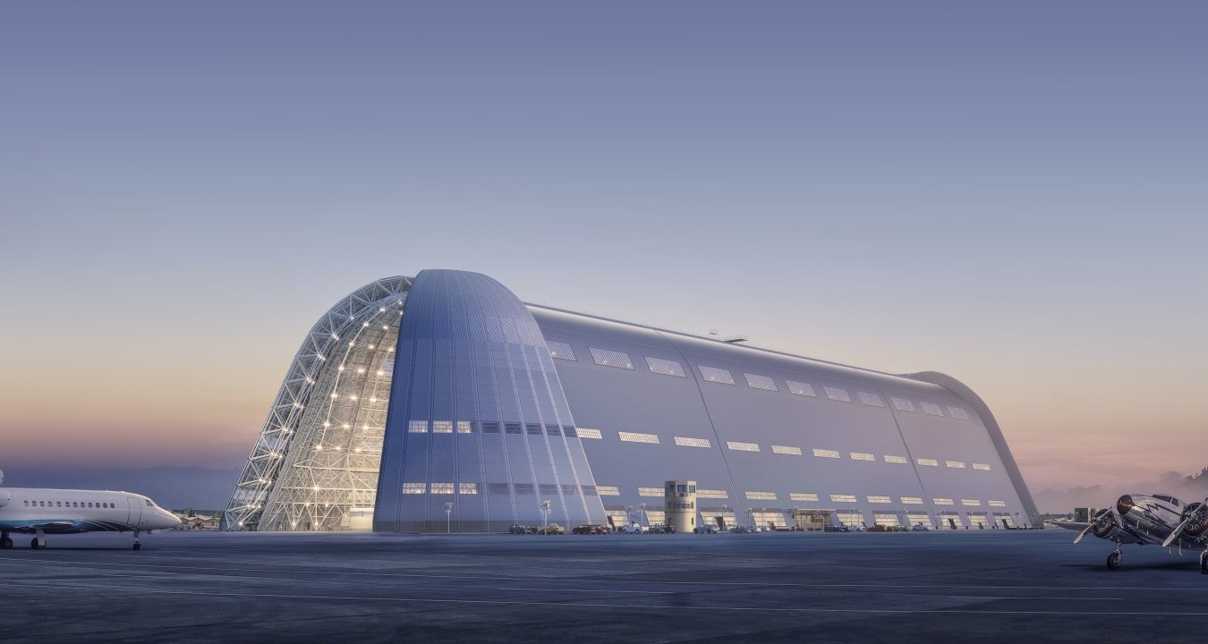 Rendering of the hangar