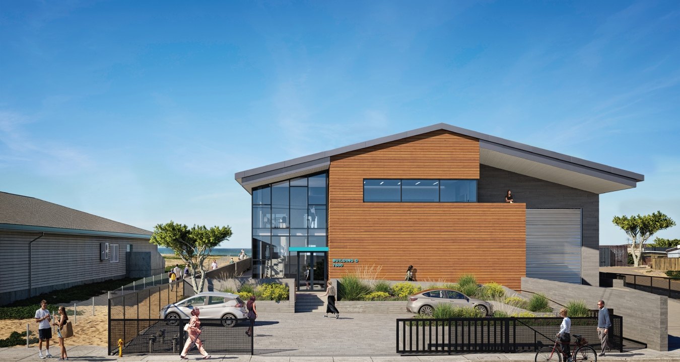 Exterior rendering of the new research facility