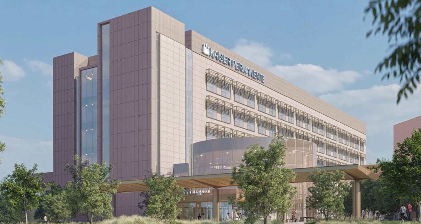 Exterior rendering of the Kaiser Roseville Tower
