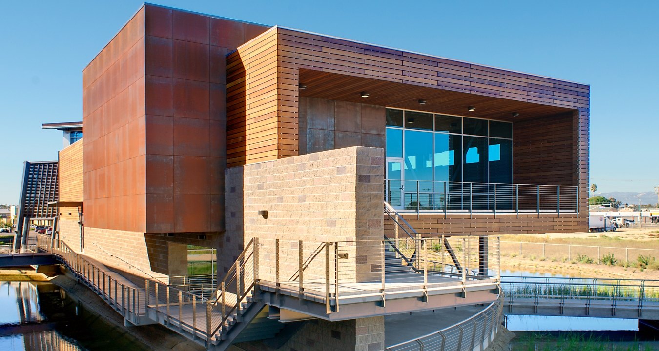 A building at the water treatment facility 