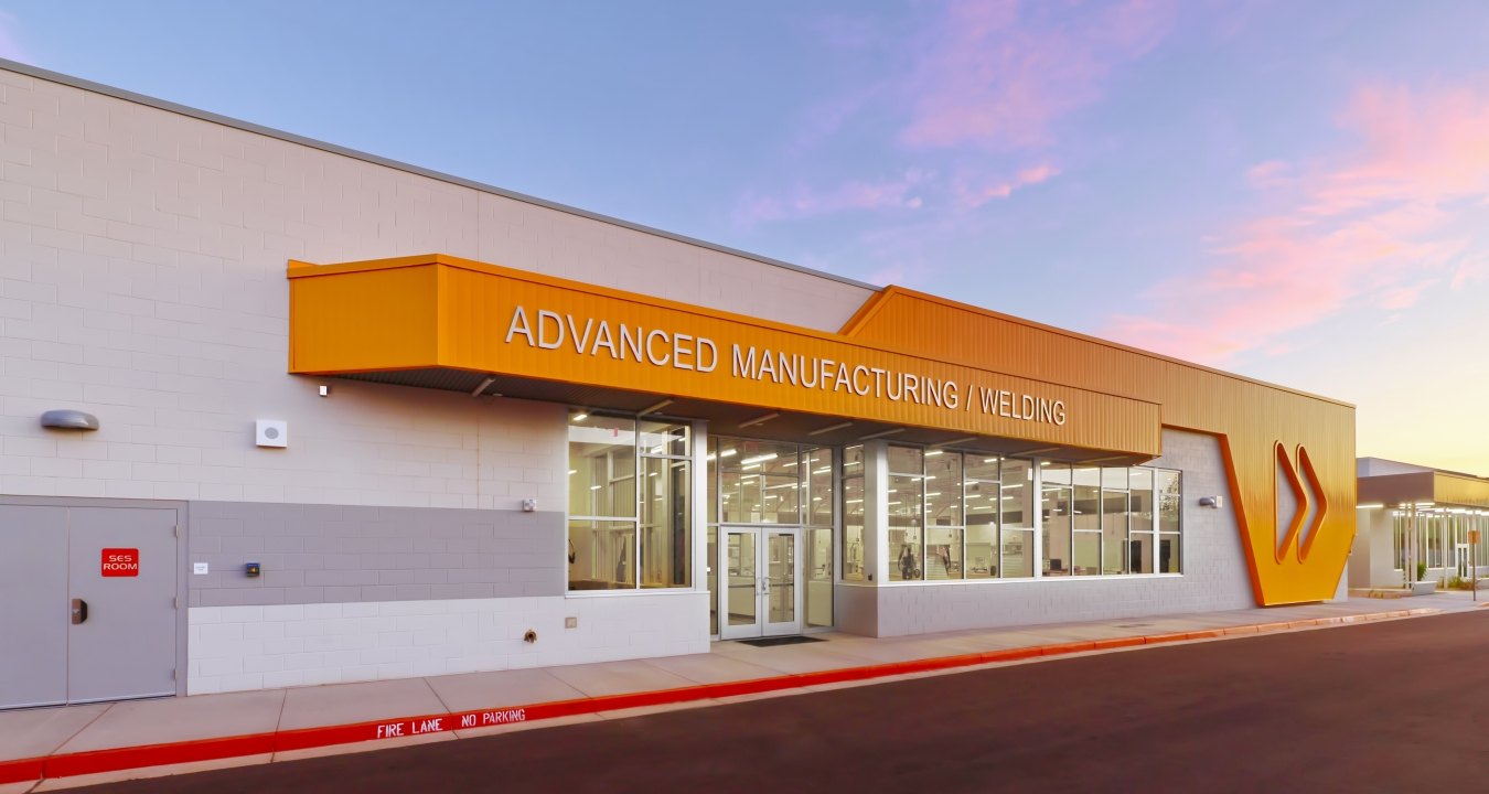 External view of the advanced manufacturing building