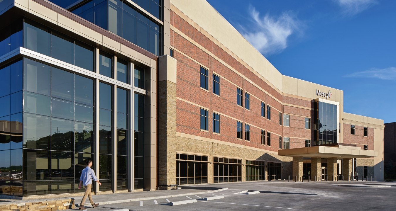 Exterior view of the new hospital building