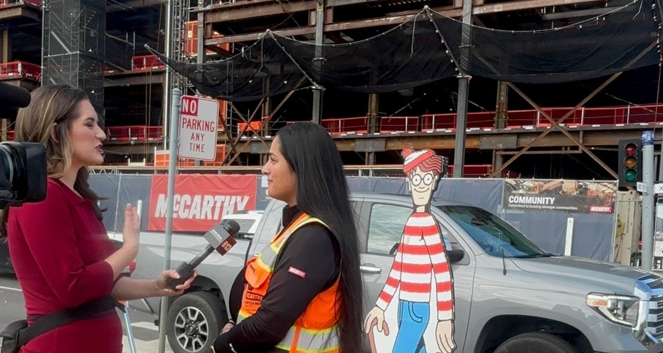 A person being interviewed by news media