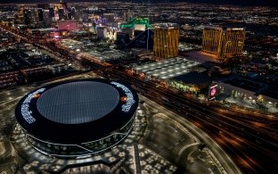 Aerial view of the stadium from above