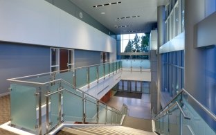 Inside of the performing arts building. 