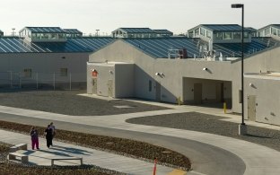 Housing and Healthcare Facility Stockton Outdoor Walking Areas and Buildings