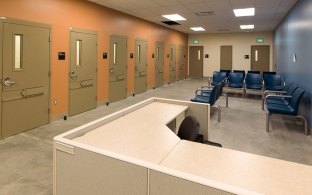 Housing and Healthcare Facility Stockton Indoor Area, Desk, Chairs, Doors