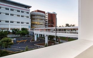 Bridge Connecting Community Regional Medical Center from Parking Structure