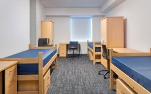 Dormitory at student housing building. 
