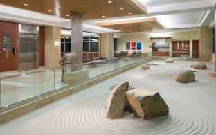 Naval Hospital Camp Pendleton Interior Raked Sand and Rock Zen Garden Feature