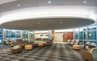 Naval Hospital Camp Pendleton Seating Area with Circular Ceiling Fixture