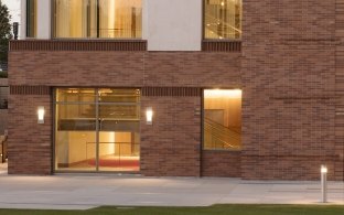 Chapman University Musco Center for the Arts Exterior Showcasing Brick and Glazing