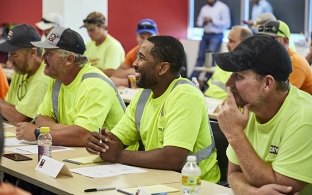 employees at craft training in classroom