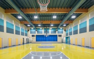 A gymnasium inside the school