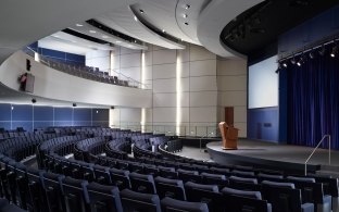Edward Jones South Campus auditorium and stage