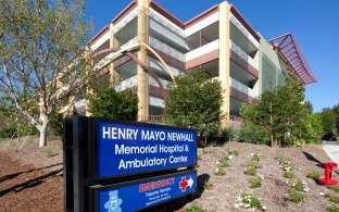 External view of the Henry Mayo Parking structure.