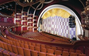 Inside theater in shopping area.