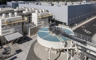 Aerial view of the Orange County Water Department facility.