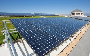 Solar panels on roof. 