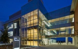 UC Merced Science & Engineering Building Exterior at Night