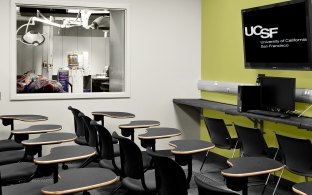 Classroom with individual desks.