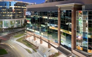 Aerial view of the MD Anderson Cancer Center Pavilion. 