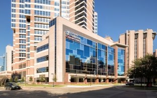 Exterior view of MD Anderson Cancer Center Pavilion in Houston, TX.