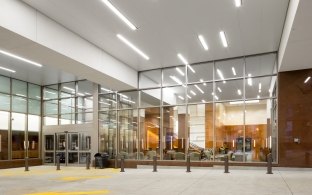 The emergency entrance at MD Anderson Cancer Center Pavilion. 