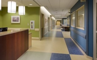 Inside of hospital hallway.