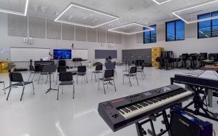 Buena Vista High School music room interior
