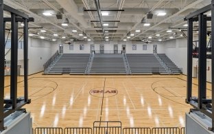 Buena Vista High School basketball court and bench stadium seating